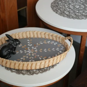 cane tray with MDF resin work for table decor