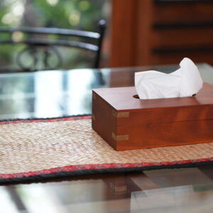 Wooden tissue box