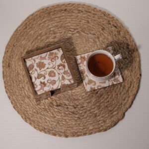 Set of 4 coasters and stand (1)