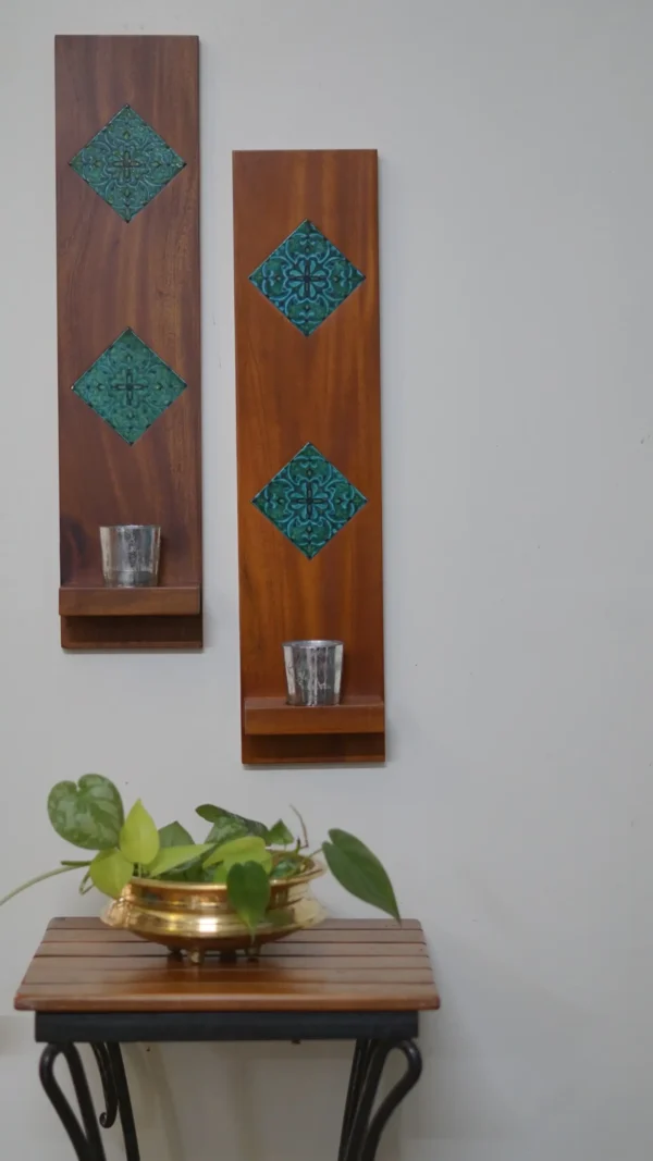 wooden wall panels with tile inlay that are exquisite modern home decor items